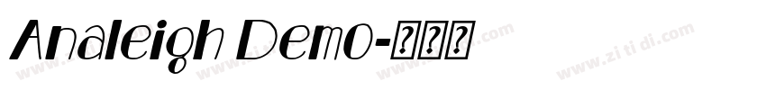 Analeigh Demo字体转换